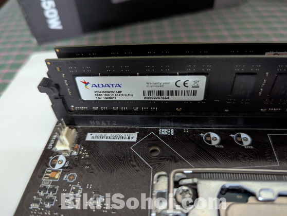 MSI Motherboard+5i+16GB RAM+ Powersupply